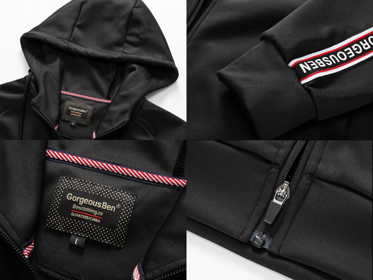 GorgeousBen Black Sports Hoodies