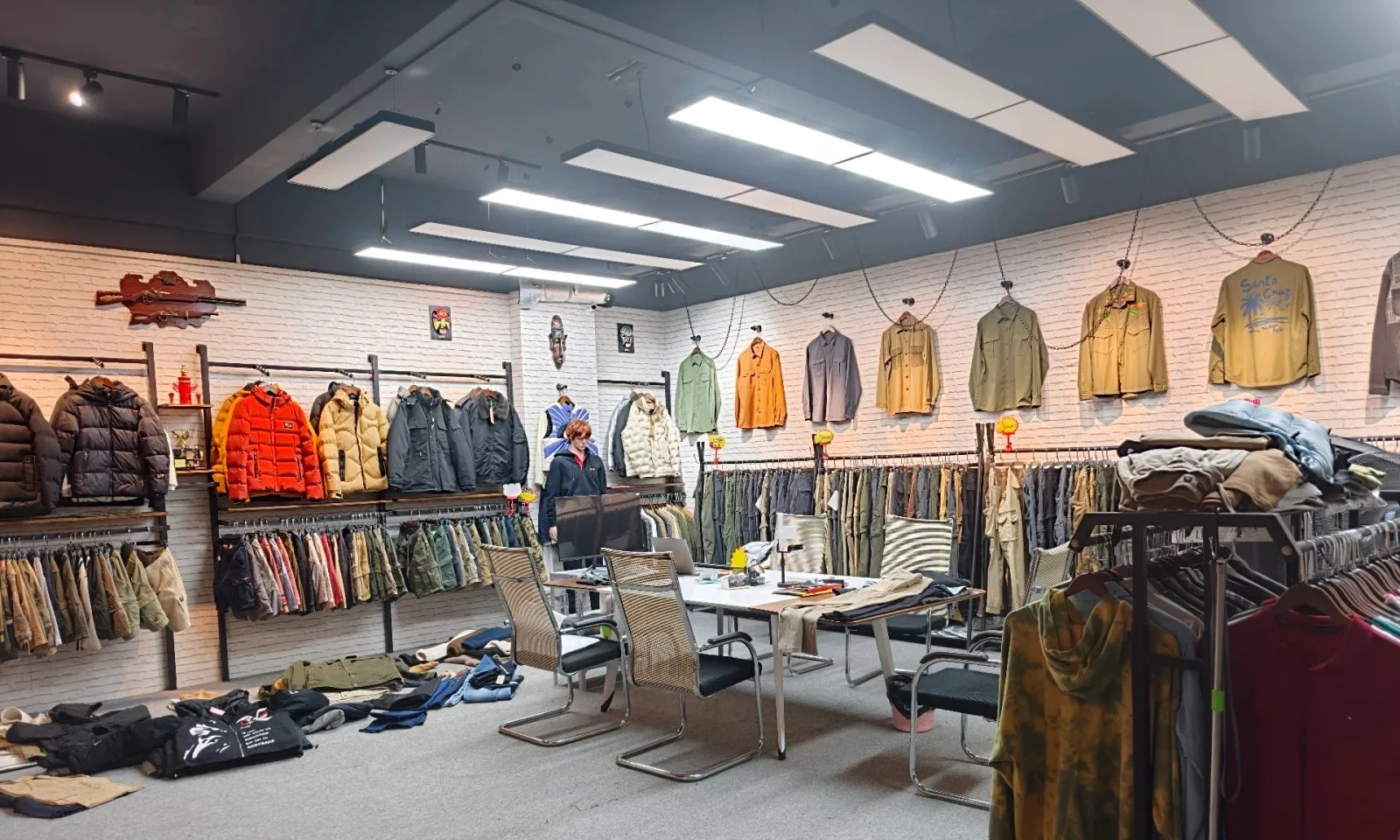 BenCasual showroom with premium men outerwear samples