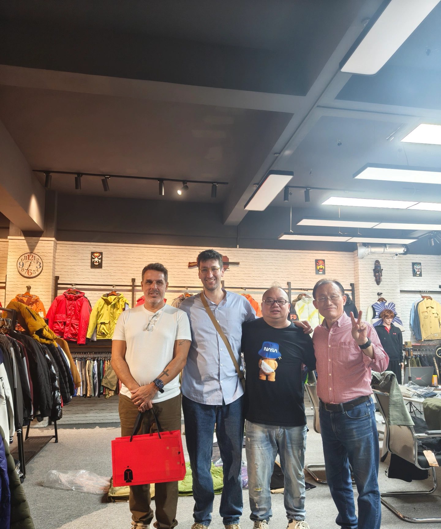 BenCasual team with visiting buyers